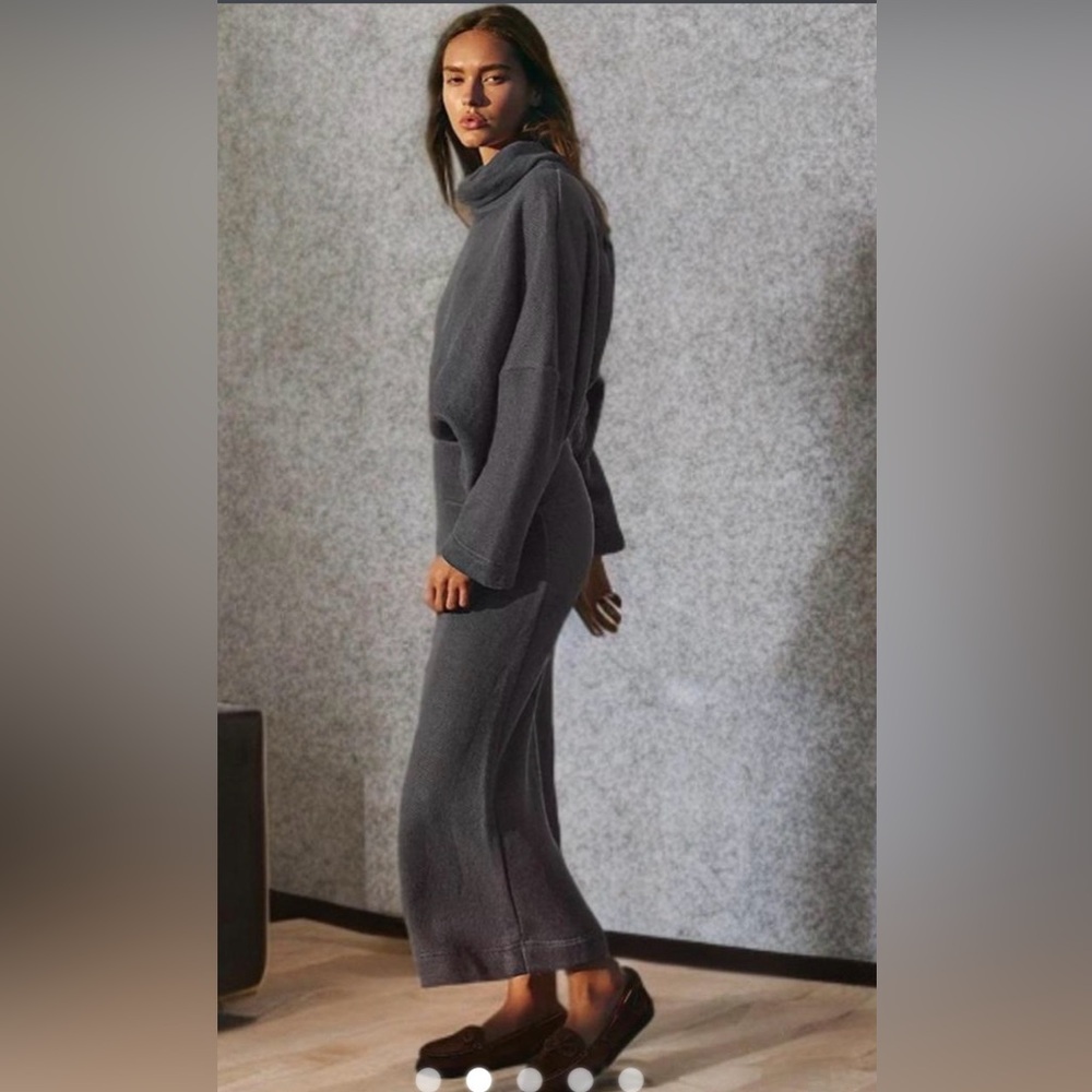 Free people beach Xs NWT set steel gray maxi and top Xs reversible oversized